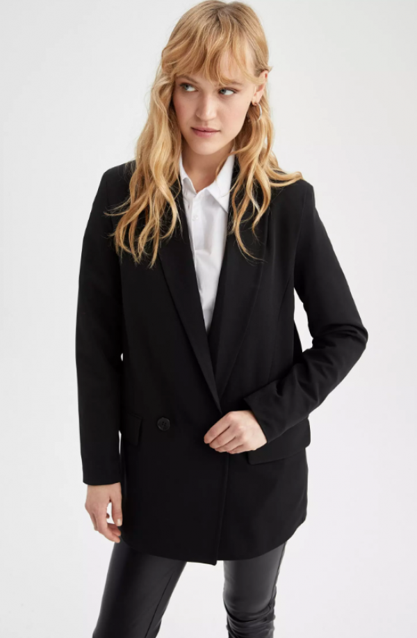 Jas blazer berpotongan oversized